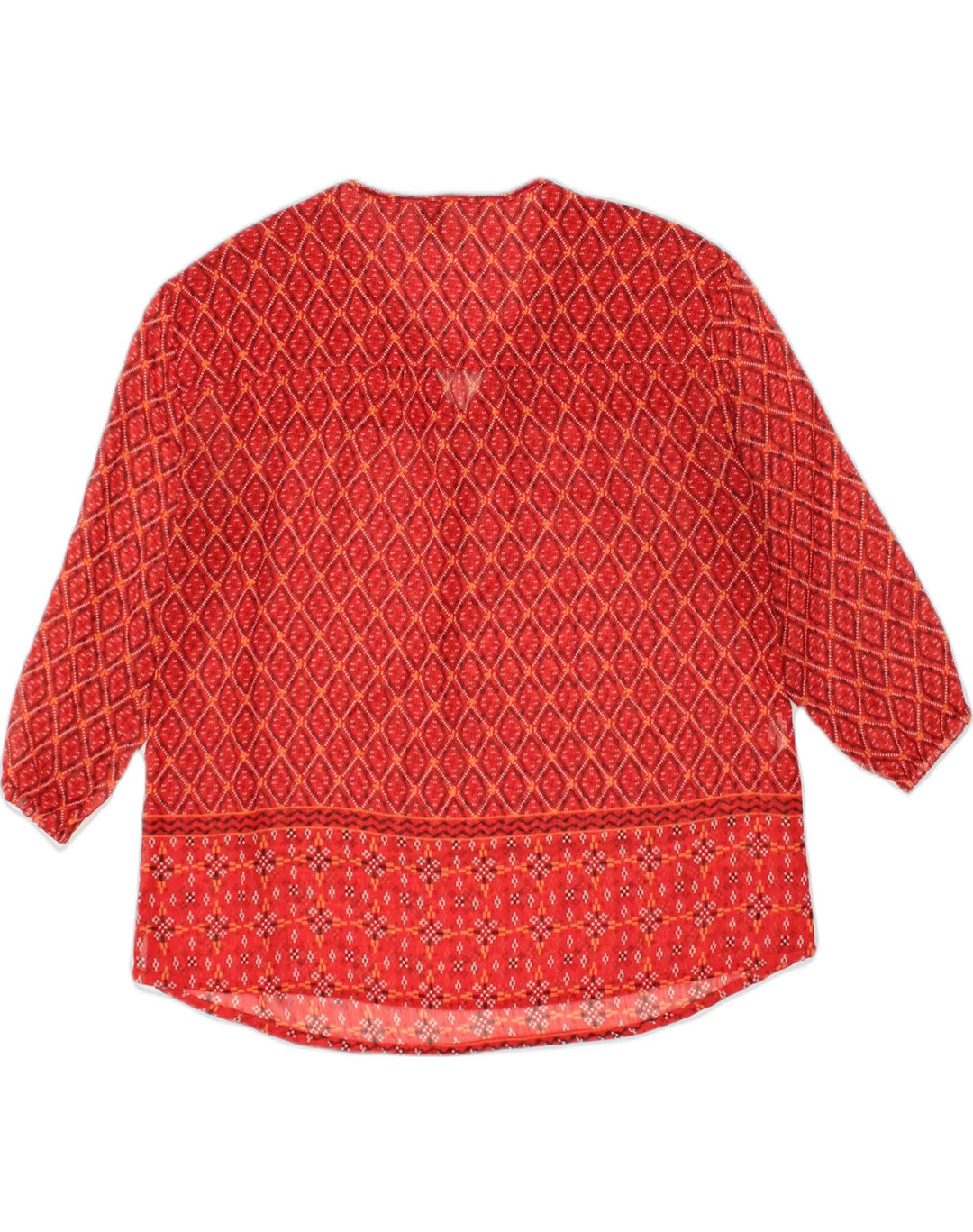 VINTAGE Womens Blouse Top UK 16 Large Red Argyle/Diamond | Vintage Vintage | Thrift | Second-Hand Vintage | Used Clothing | Messina Hembry 
