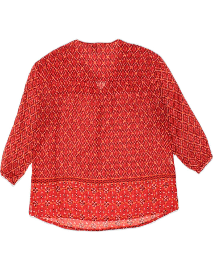 VINTAGE Womens Blouse Top UK 16 Large Red Argyle/Diamond | Vintage Vintage | Thrift | Second-Hand Vintage | Used Clothing | Messina Hembry 