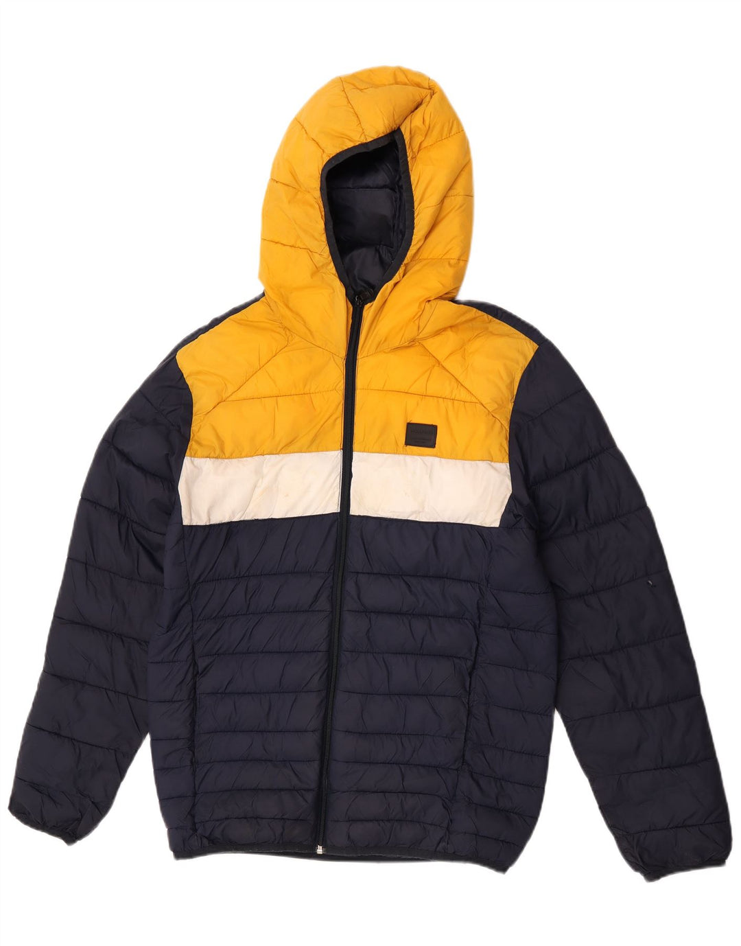 Jack & Jones Jachetă căptușită cu glugă pentru bărbați UK 38 Medium Bleumarin Colorblock