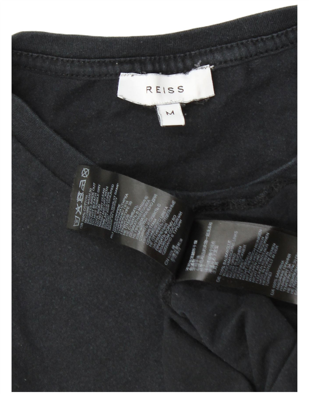 Reiss Tricou Bărbați Top Medium Negru Bumbac
