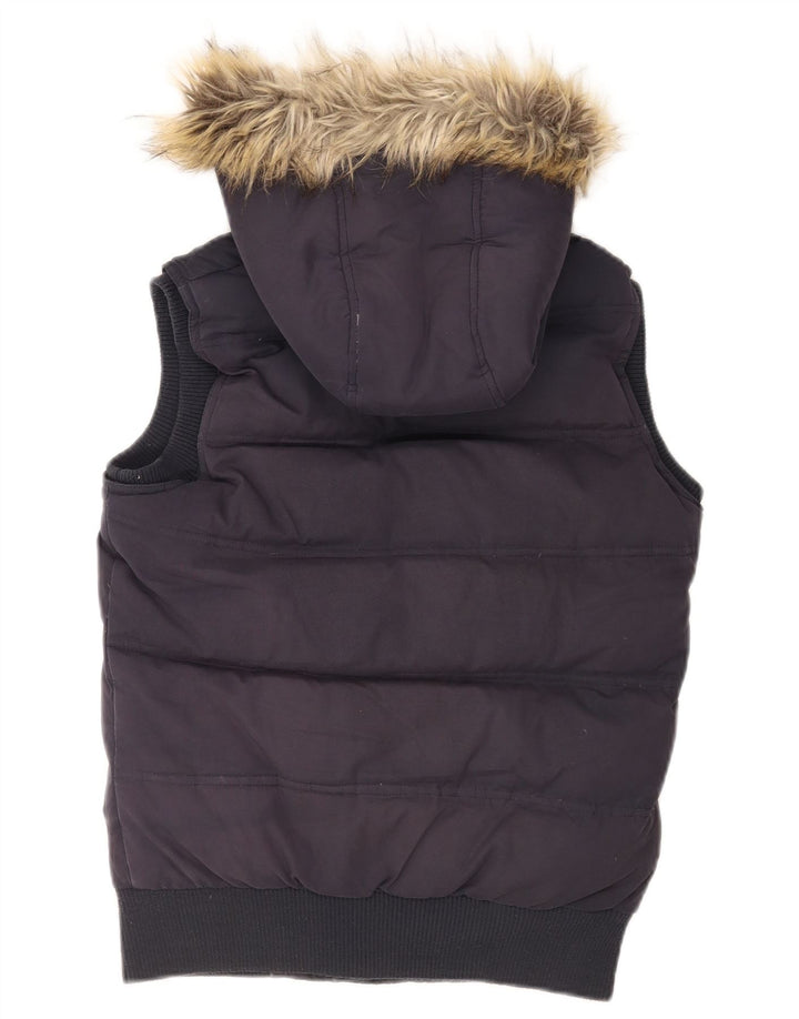 Gilet căptușit cu glugă pentru femei Fat Face UK 8 Poliester bleumarin mic