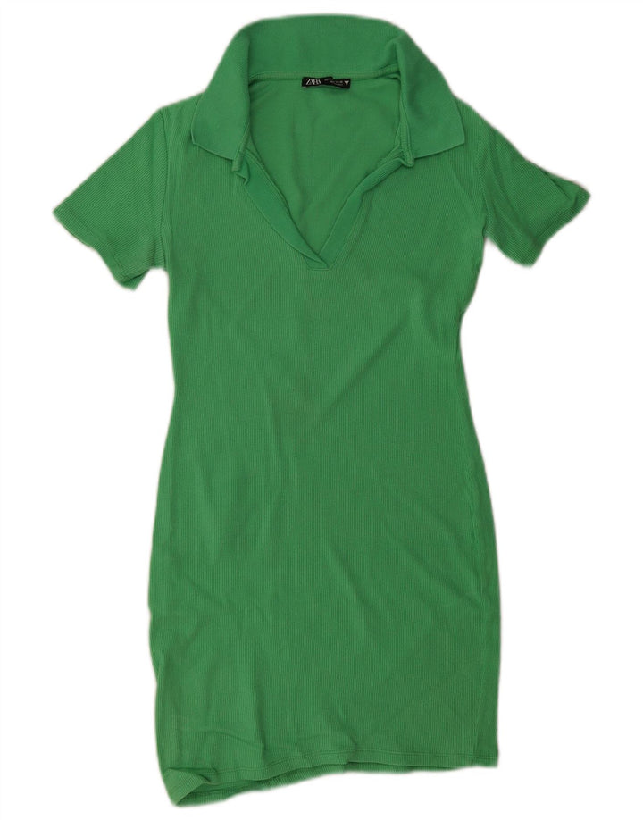 Rochie polo pentru femei Zara UK 8 Small Green