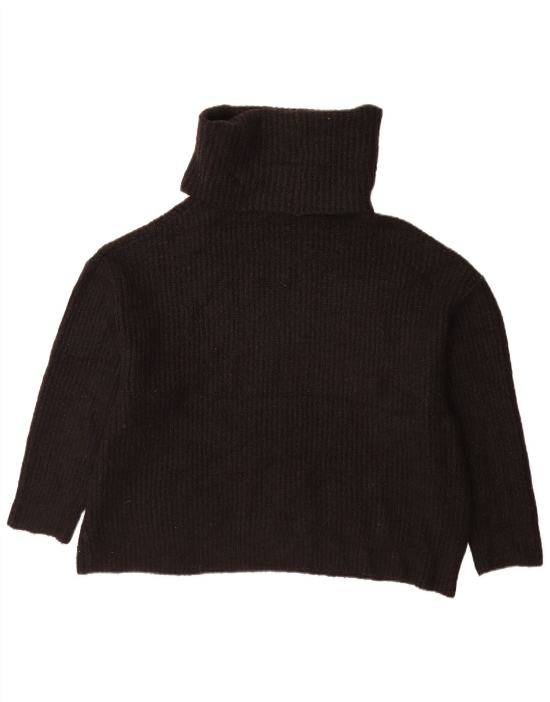Pulover supradimensionat pentru femei Zara, cu gât rulat, UK 10, mic, negru, acrilic