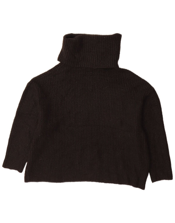 Pulover supradimensionat pentru femei Zara, cu gât rulat, UK 10, mic, negru, acrilic