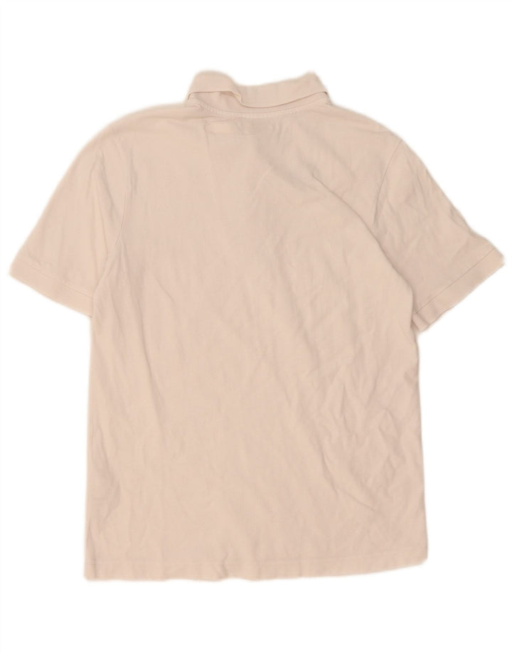 KAPPA Mens Polo Shirt Medium Off White Cotton