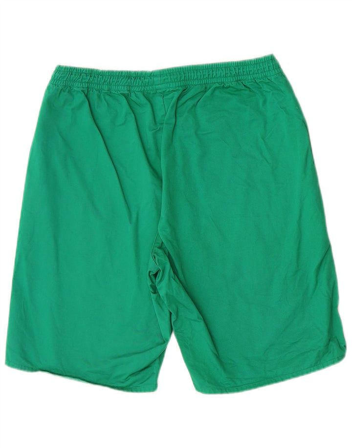 Pantaloni scurți sport grafic Benetton pentru bărbați, bumbac verde mediu