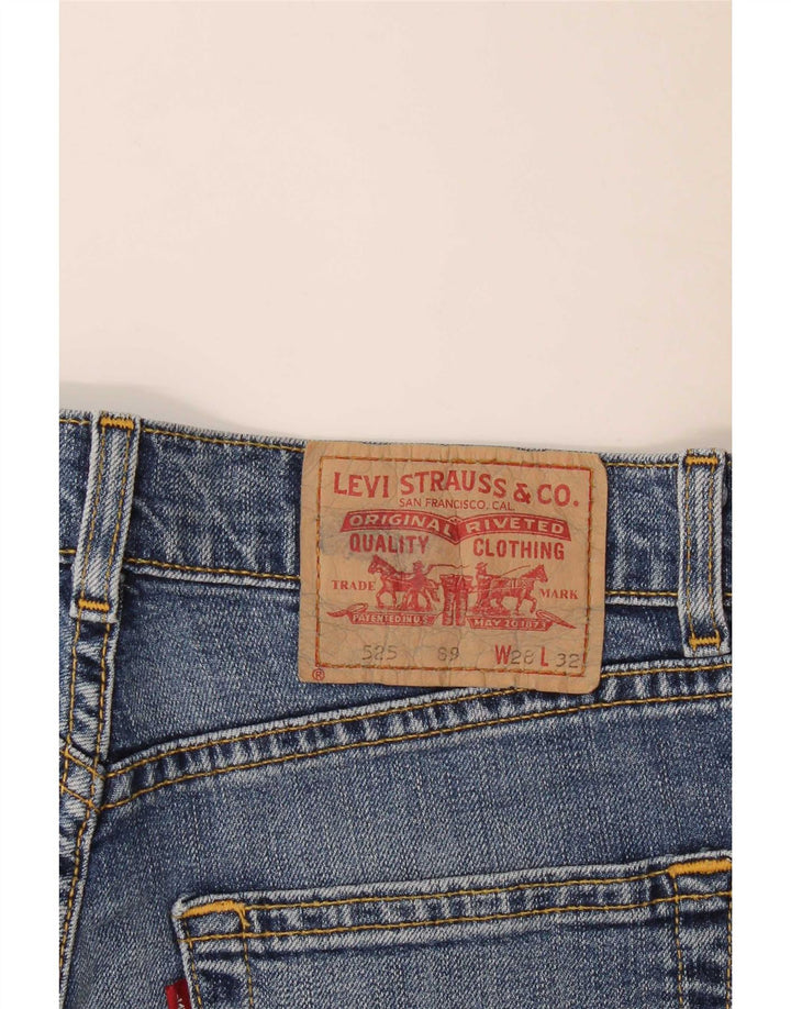 Pantaloni scurți Levi's 525 denim pentru femei, mediu W28, bumbac albastru