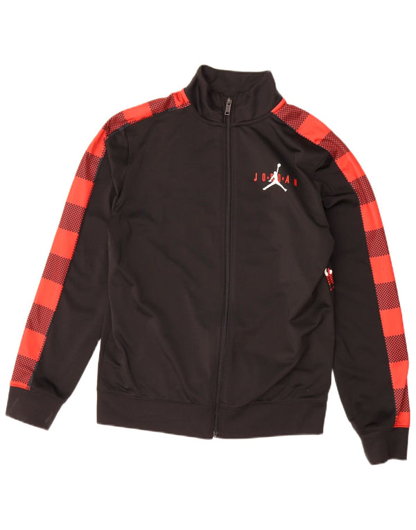 Jachetă de trening cu grafică Jordan pentru băieți, 13-14 ani, XL, negru, bloc de culoare