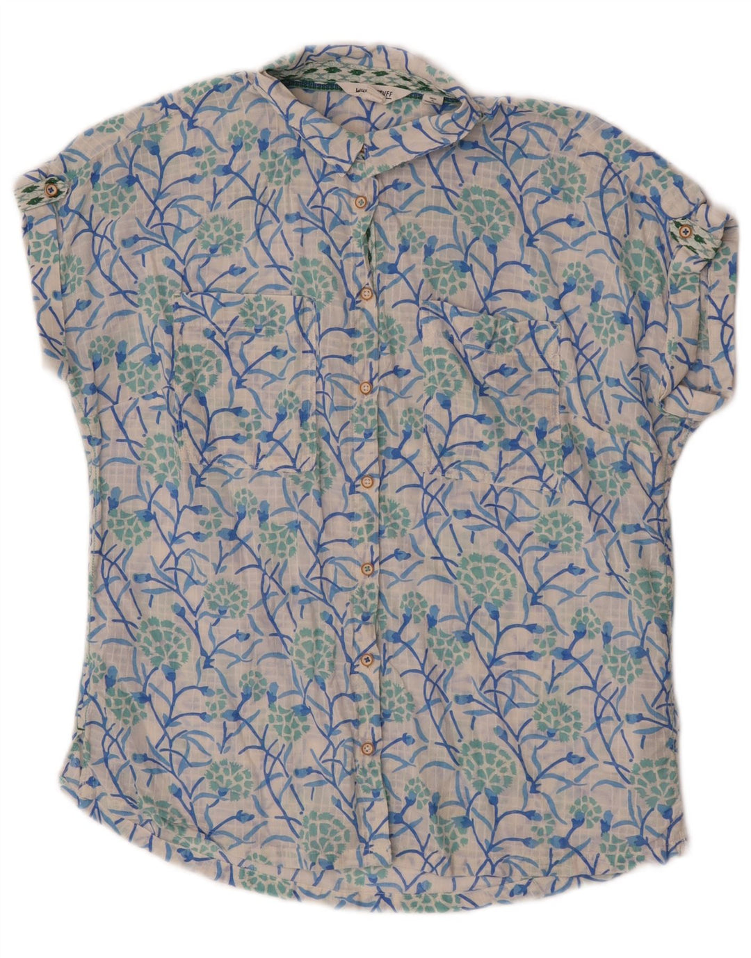 Cămașă cu mânecă scurtă pentru femei White Stuff UK 12 Medium Floral Bumbac