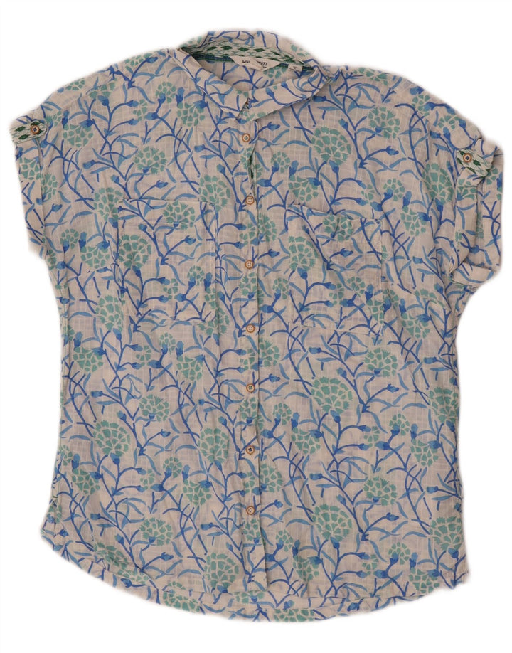 Cămașă cu mânecă scurtă pentru femei White Stuff UK 12 Medium Floral Bumbac