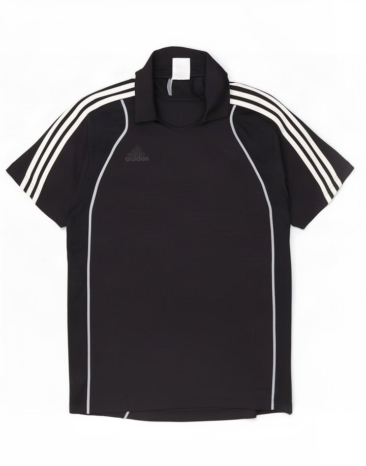Tricou polo Adidas Clima 365 pentru bărbați, poliester negru mare