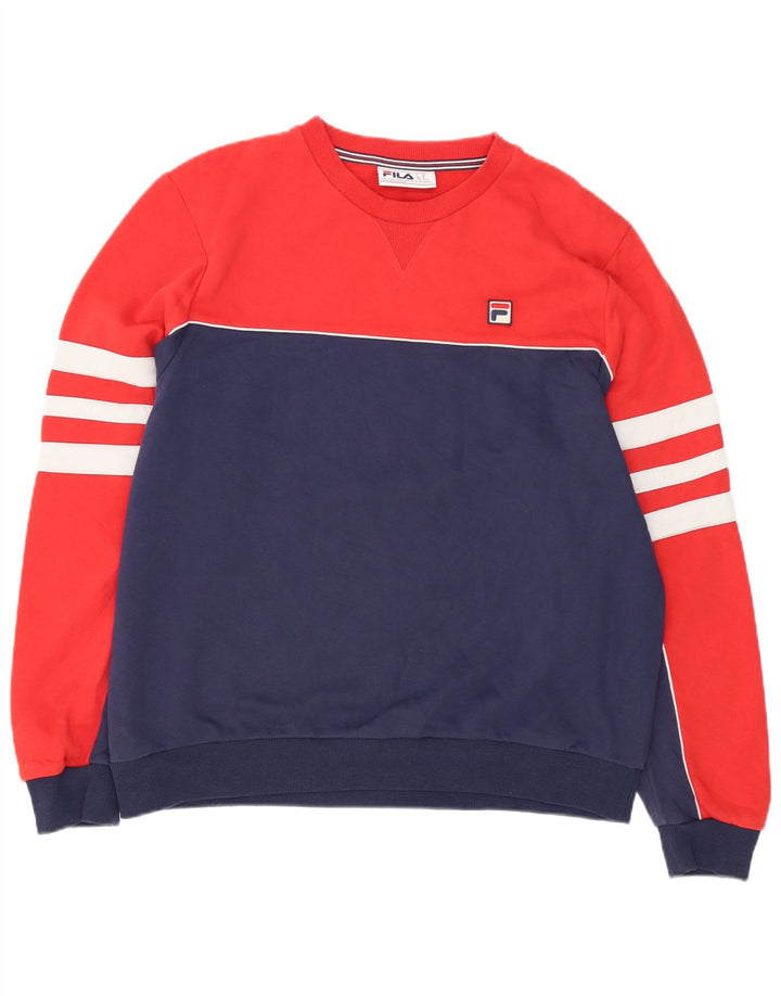 Pulover Fila pentru bărbați, XL, roșu, bumbac color bloc