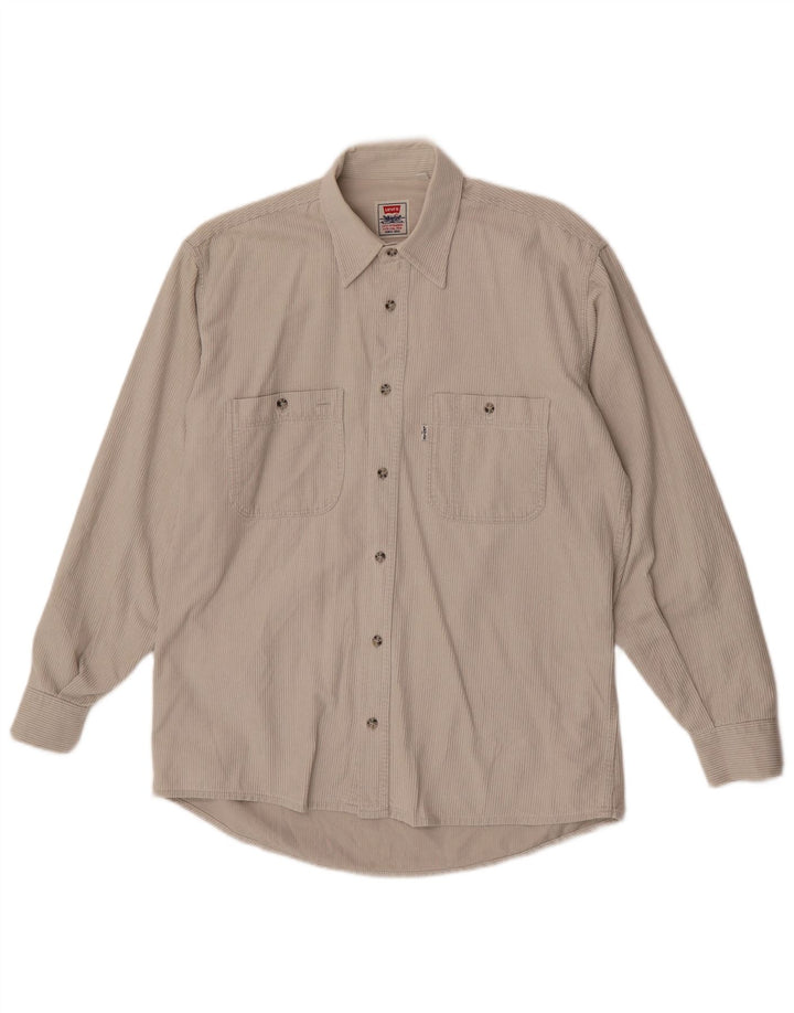 Cămașă Levi's pentru bărbați din velur alb mediu