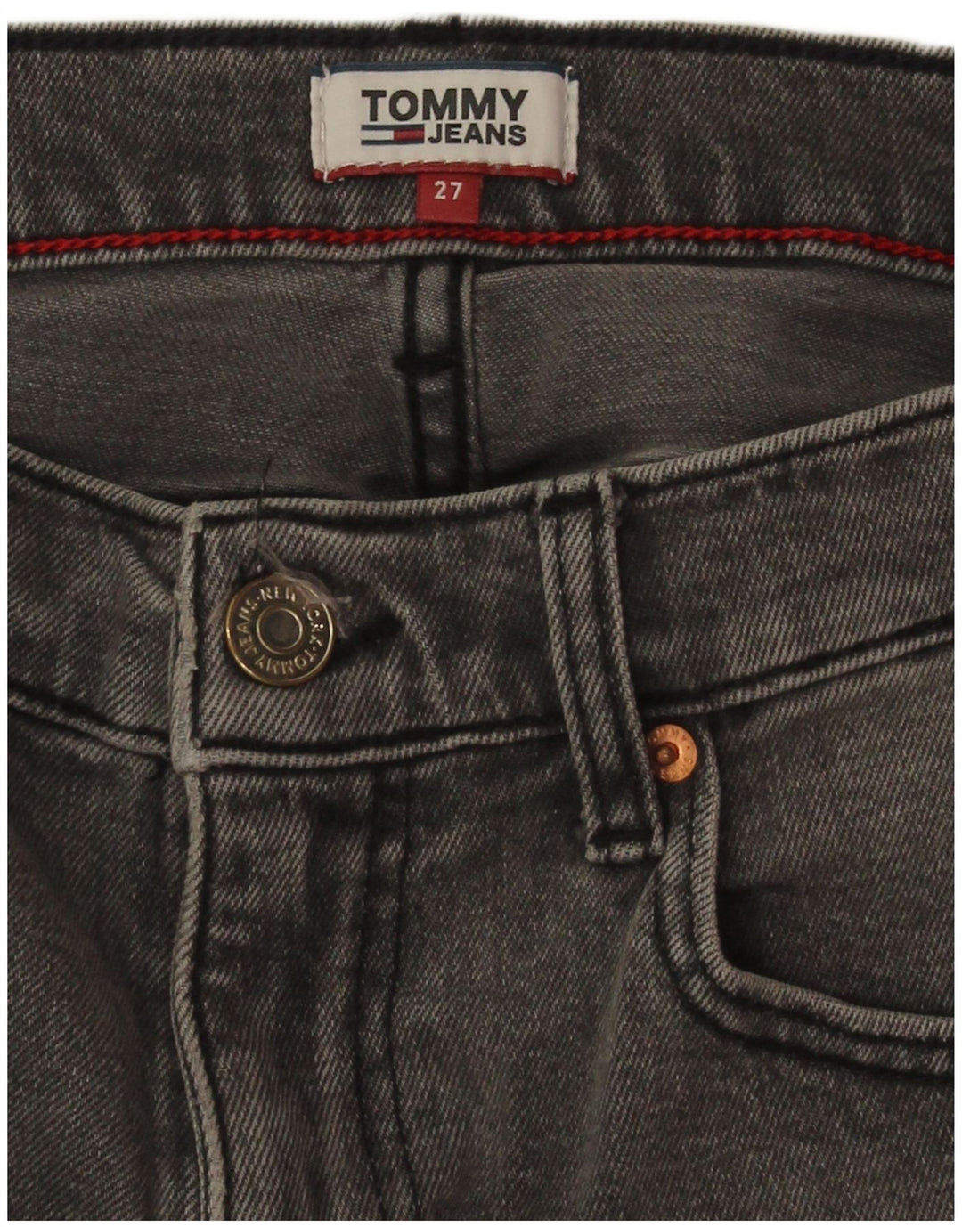 Pantaloni scurți din denim pentru femei Tommy Hilfiger W27, bumbac gri mic