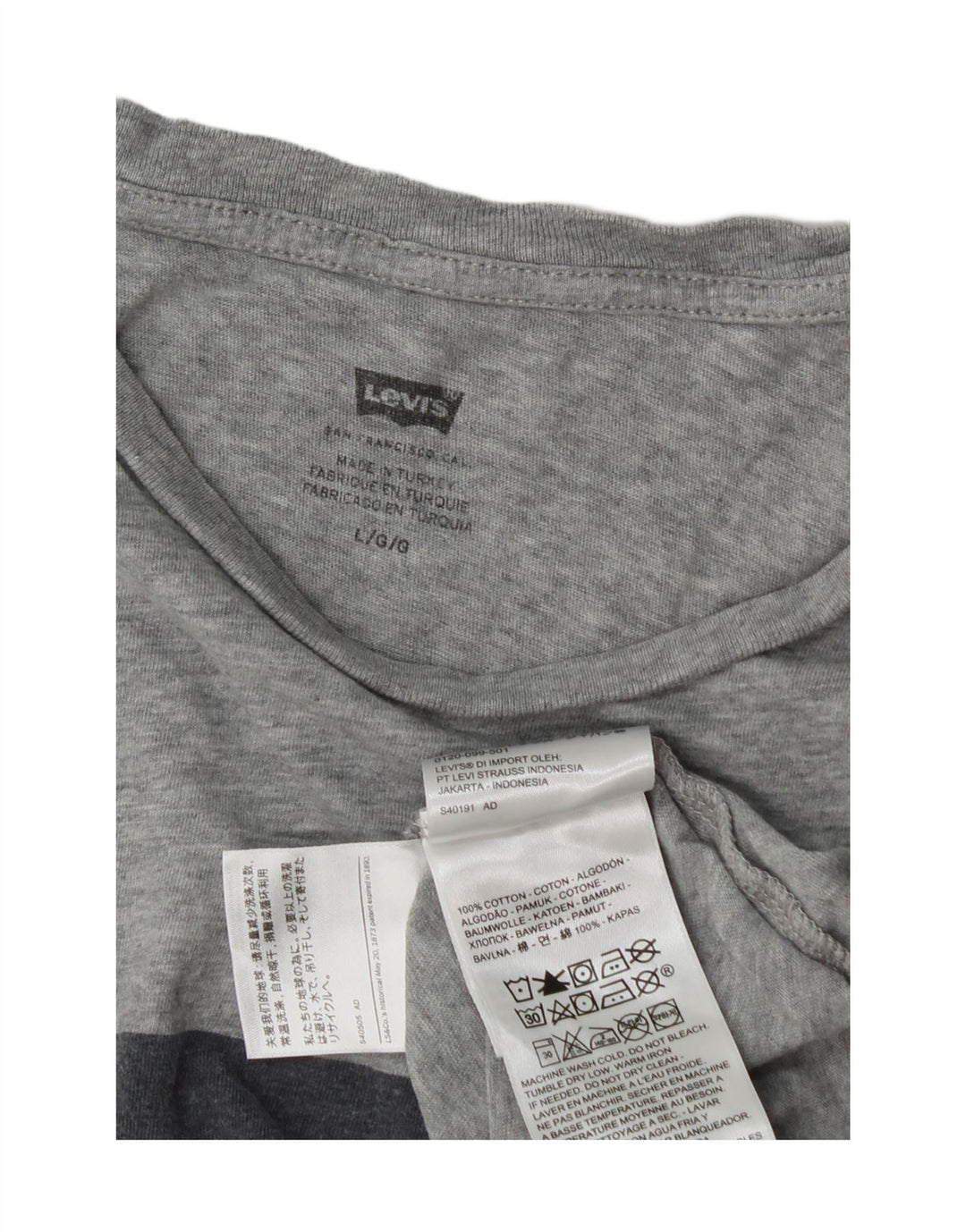 Tricou grafic pentru bărbați Levi's Top mare, gri, bumbac cu pete