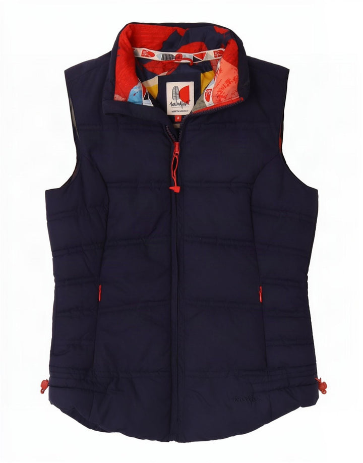 Weird Fish Gilet căptușit pentru femei UK 8 Small Bleumarin Poliester