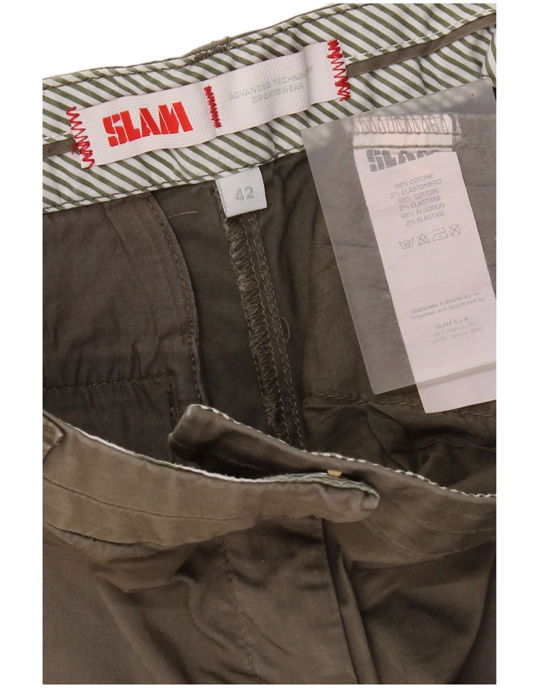 Pantaloni scurți chino pentru femei Slam IT 42 Medium W30 Kaki Bumbac