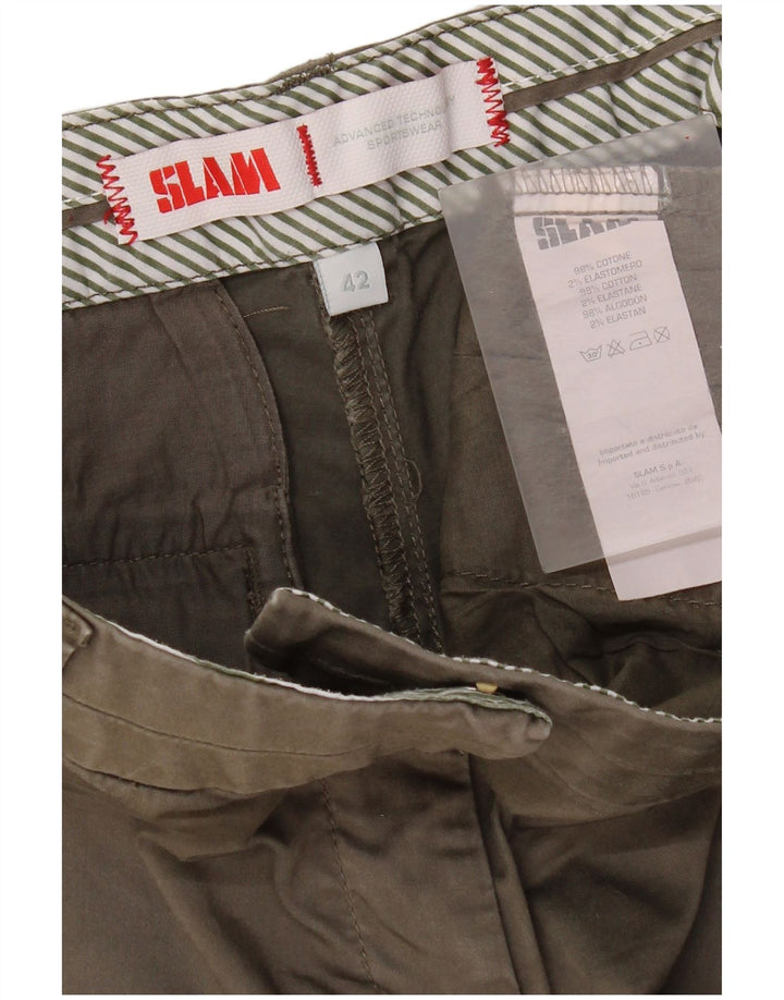 Pantaloni scurți chino pentru femei Slam IT 42 Medium W30 Kaki Bumbac