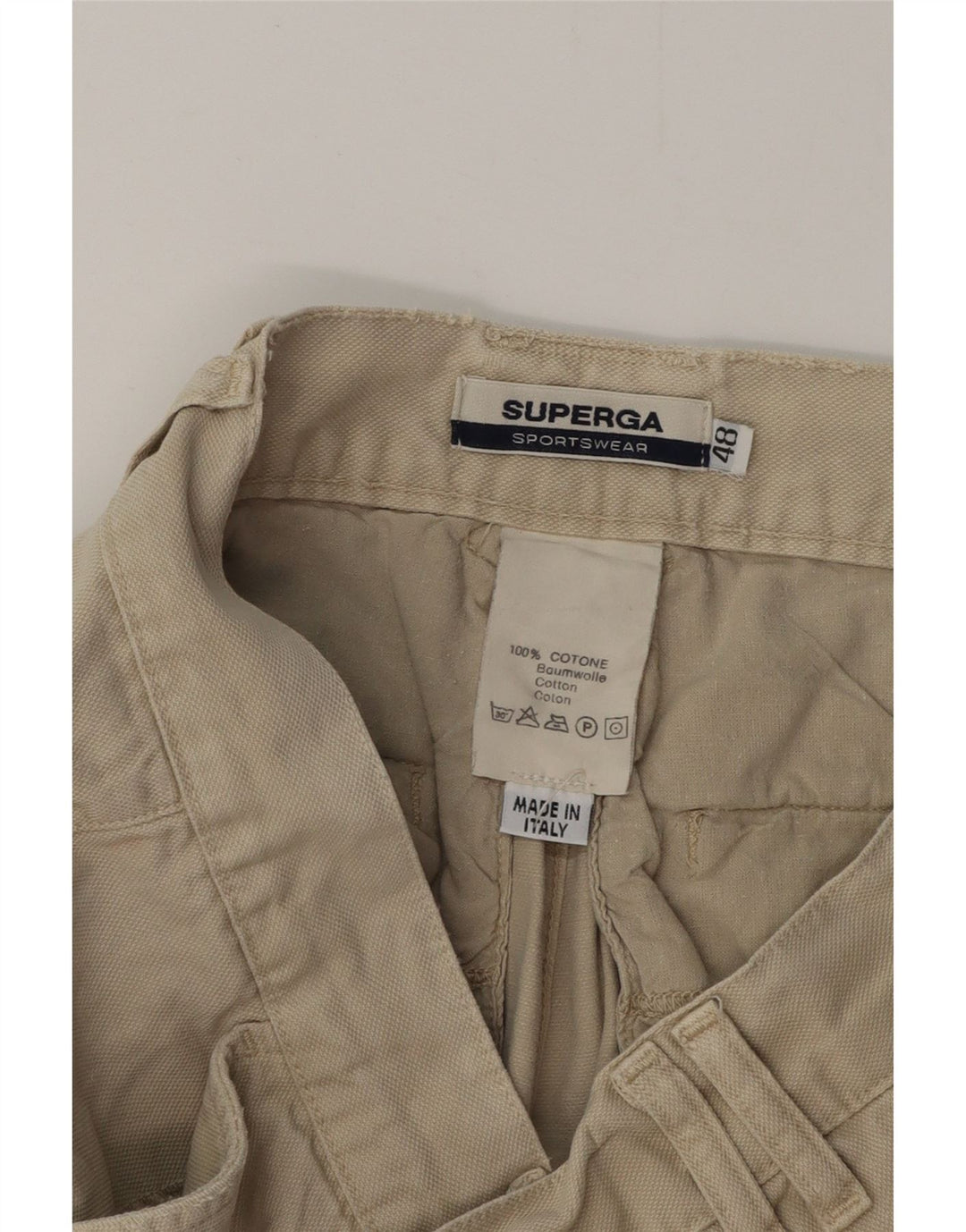 SUPERGA Pantaloni scurți cargo pentru bărbați IT 48 Medium W32 Bej Bumbac