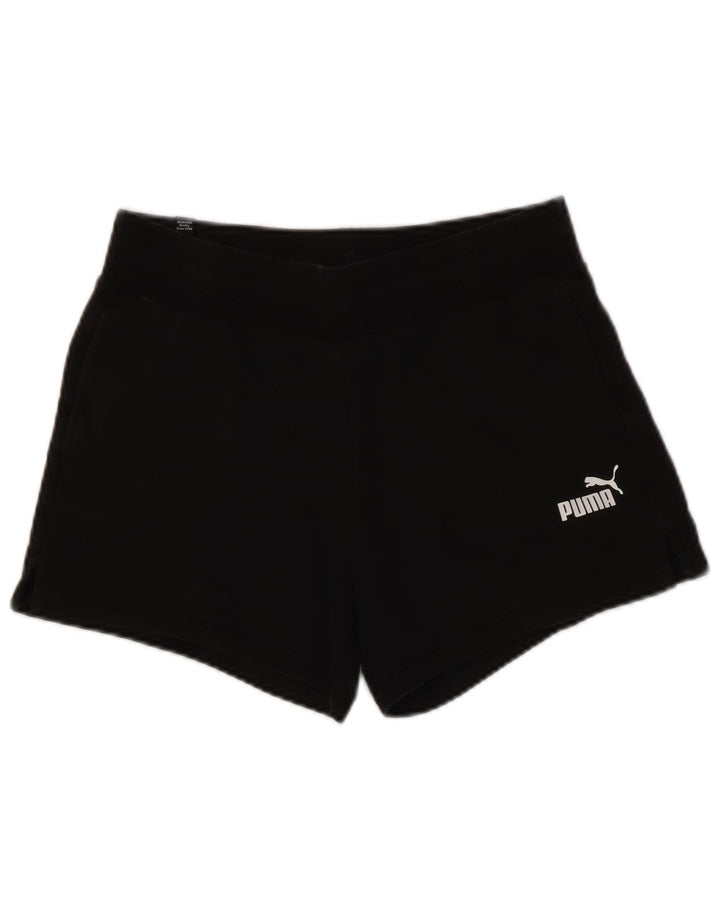 Pantaloni scurti sport Puma pentru femei UK 14, bumbac mediu negru
