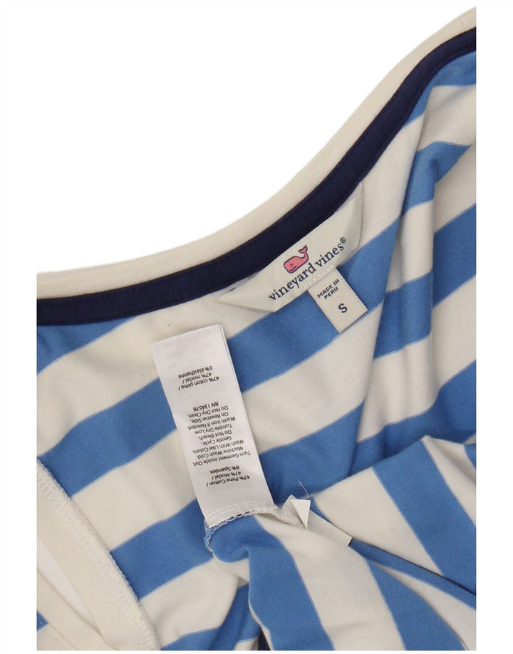 VINEYARD VINES Rochie tricou fără mâneci pentru femei UK 10 Small Blue Striped