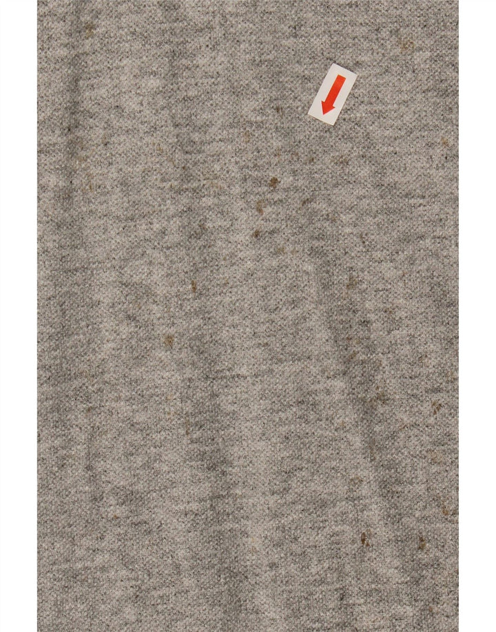 ADIDAS Mens Polo Shirt Medium Grey Cotton