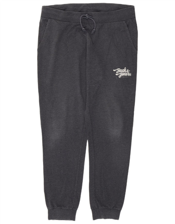 Jack & Jones Pantaloni de trening pentru bărbați Joggeri mari, gri bumbac