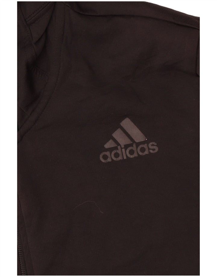 Jachetă de trening cu glugă Adidas pentru bărbați, negru mediu