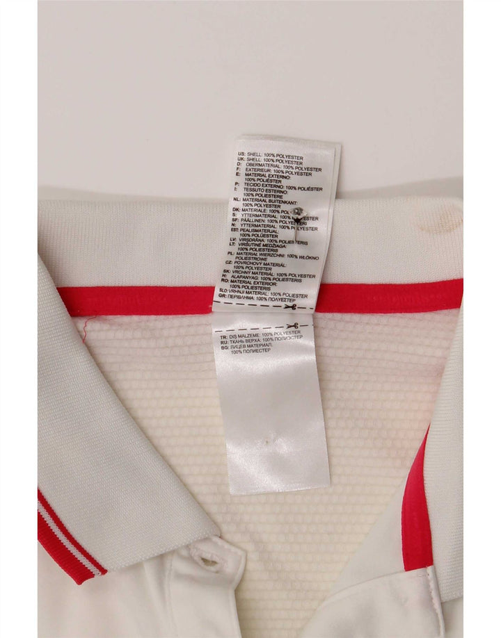 Tricou polo Adidas pentru femei UK 14 Medium White Colorblock Poliester