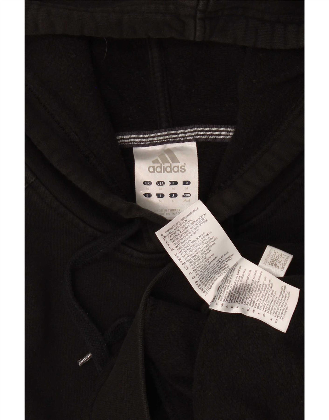 Pulover Adidas pentru bărbați, bumbac mediu negru