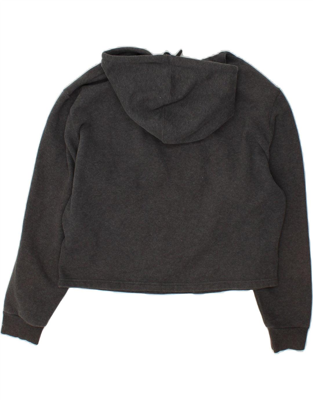PUMA Womens Graphic Crop Hoodie Jumper UK 14 Medium Grey Vintage Puma and Second-Hand Puma from Messina Hembry 