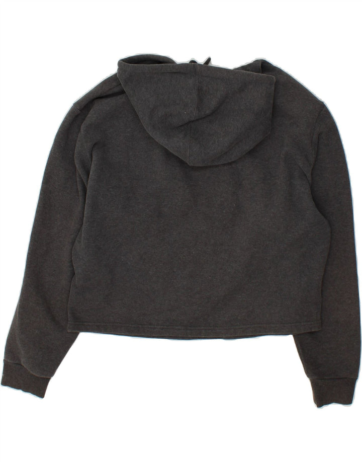 PUMA Womens Graphic Crop Hoodie Jumper UK 14 Medium Grey Vintage Puma and Second-Hand Puma from Messina Hembry 