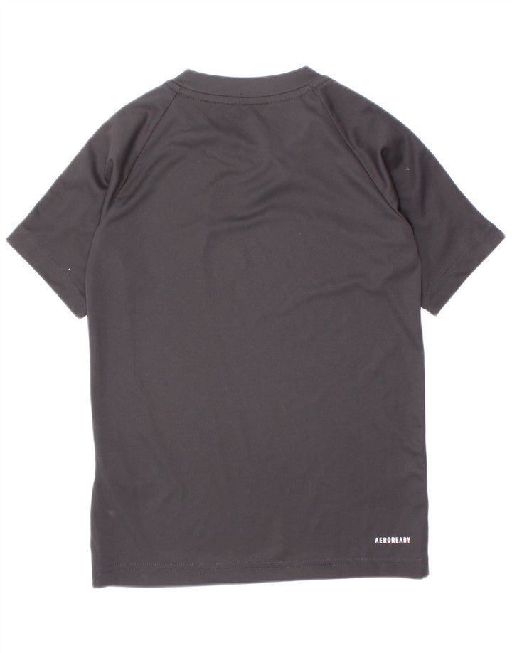 Tricou Adidas Aeroready pentru baieti Top 7-8 ani poliester negru