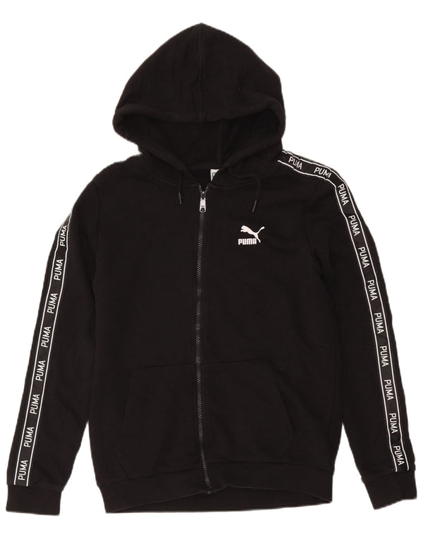 Pulover Puma Graphic Zip pentru femei UK 10 Bumbac negru mic