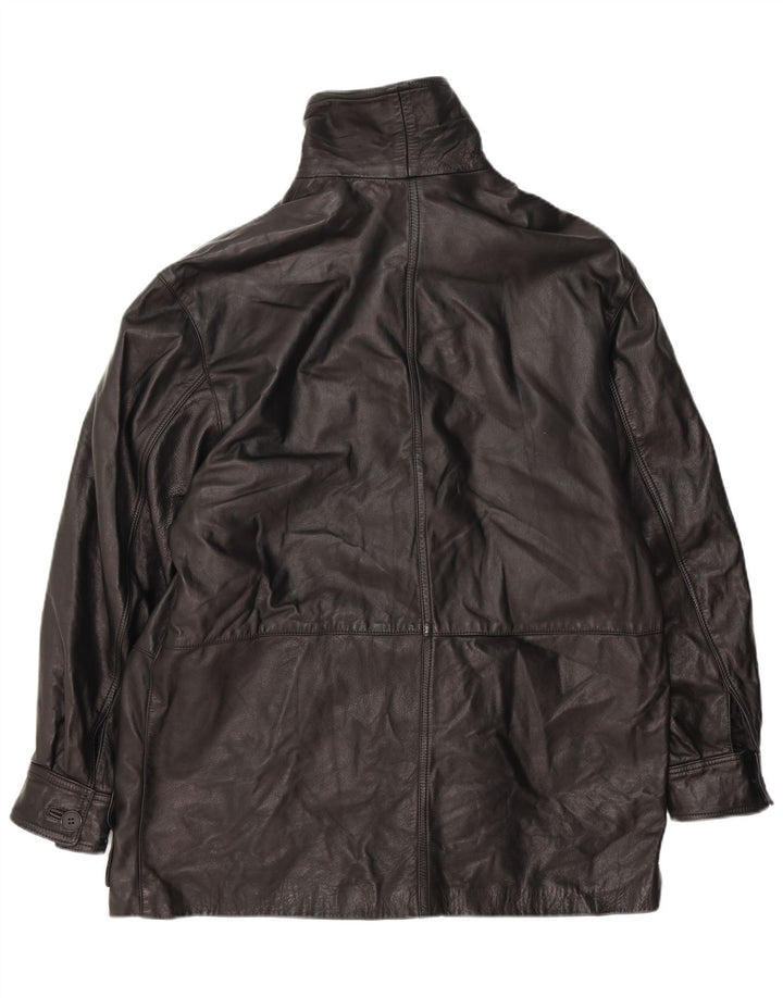 Jachetă de piele vintage pentru bărbați UK 40, mare, neagră