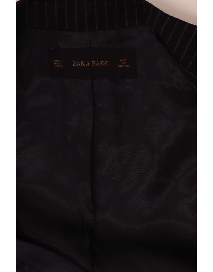 Jachetă Blazer pentru femei deschisă Zara UK 8 Mic bleumarin cu dungi