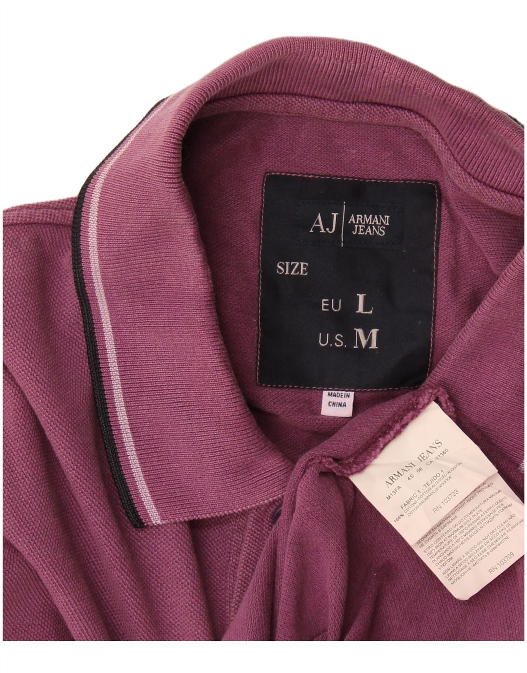 Cămașă polo pentru bărbați Armani Jeans, bumbac maro mediu