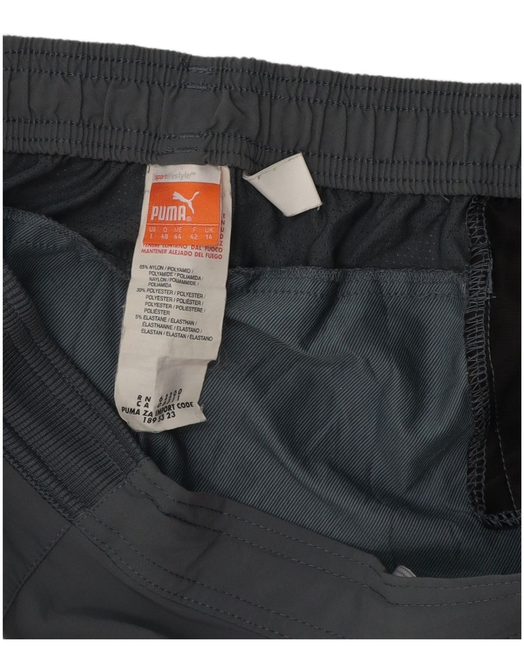 Pantaloni scurti sport Puma pentru femei UK 14 Large Gri Poliester