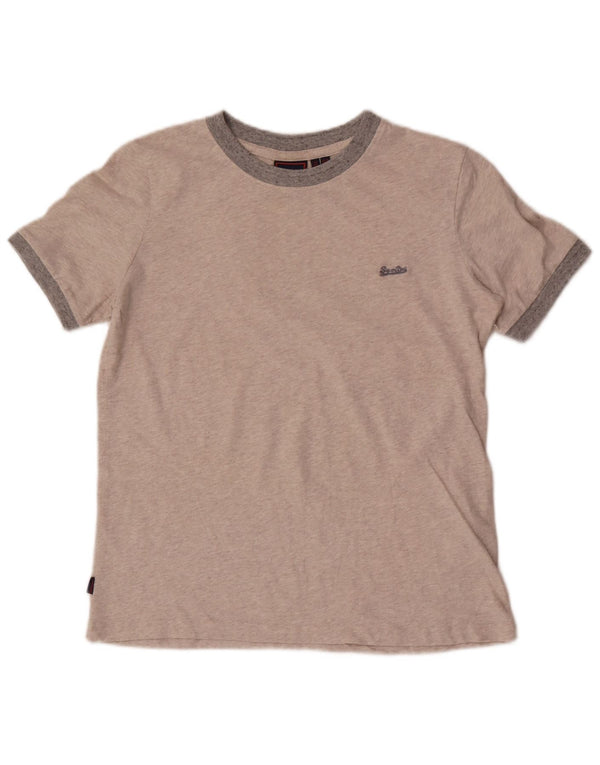 Tricou Superdry pentru femei Top UK 8 Small Grey Bumbac