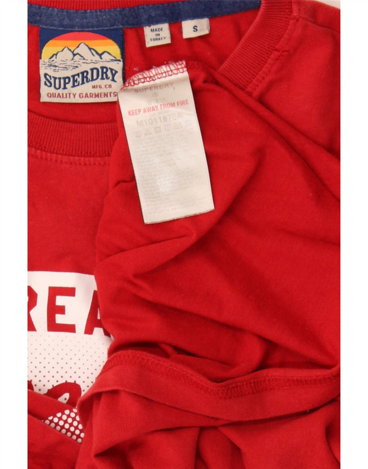 Tricou grafic Superdry pentru bărbați Top mic, roșu, bumbac