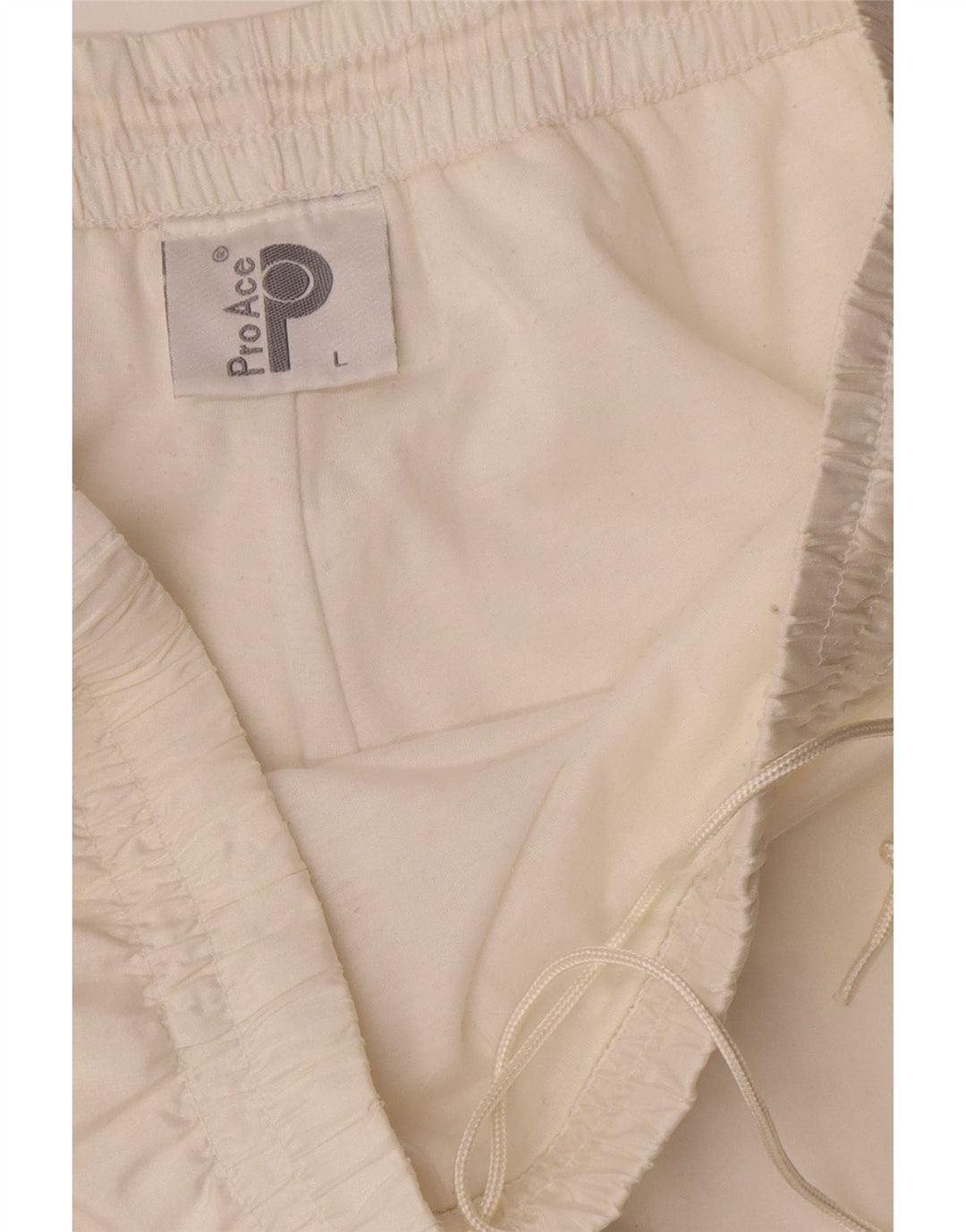 Pantaloni de trening pentru bărbați Pro Ace Joggeri mari, alb, din poliamidă color bloc