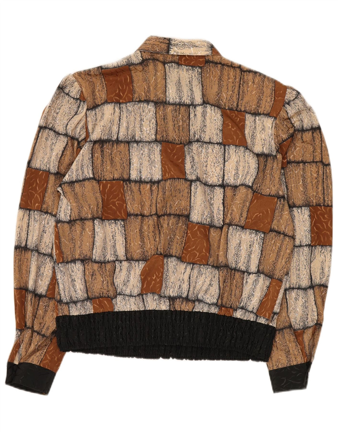 Bluză cămașă pentru femei FRANKENWALDER EU 42 Maro mare poliester mozaic