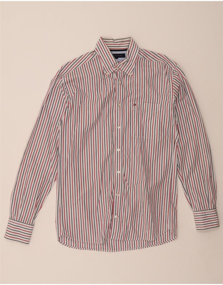 TOMMY HILFIGER Mens Shirt Medium Multicoloured Striped Cotton Vintage Tommy Hilfiger and Second-Hand Tommy Hilfiger from Messina Hembry 