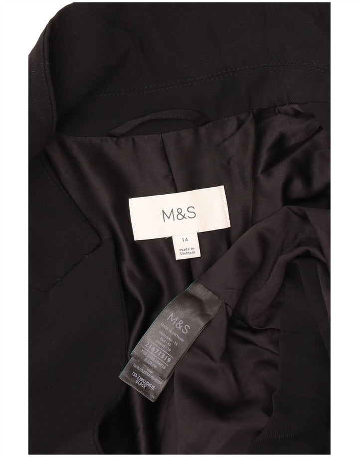 Jachetă pentru femei Marks & Spencer Open Blazer UK 14, mare, negru, poliester