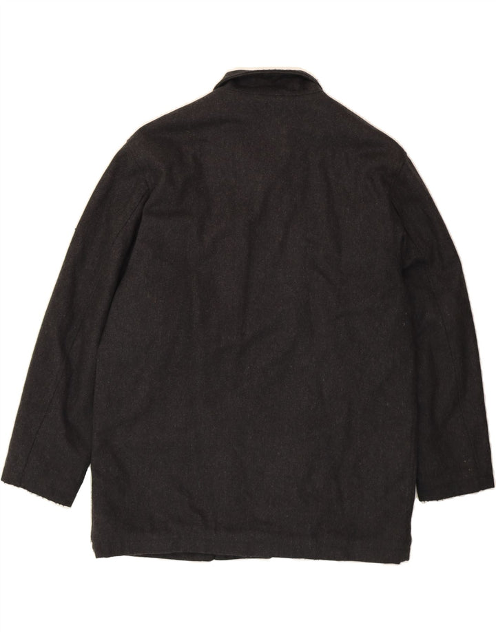MARINA YACHTING Mens Utility Jacket IT 48 Medium Grey Wool Vintage Marina Yachting and Second-Hand Marina Yachting from Messina Hembry 