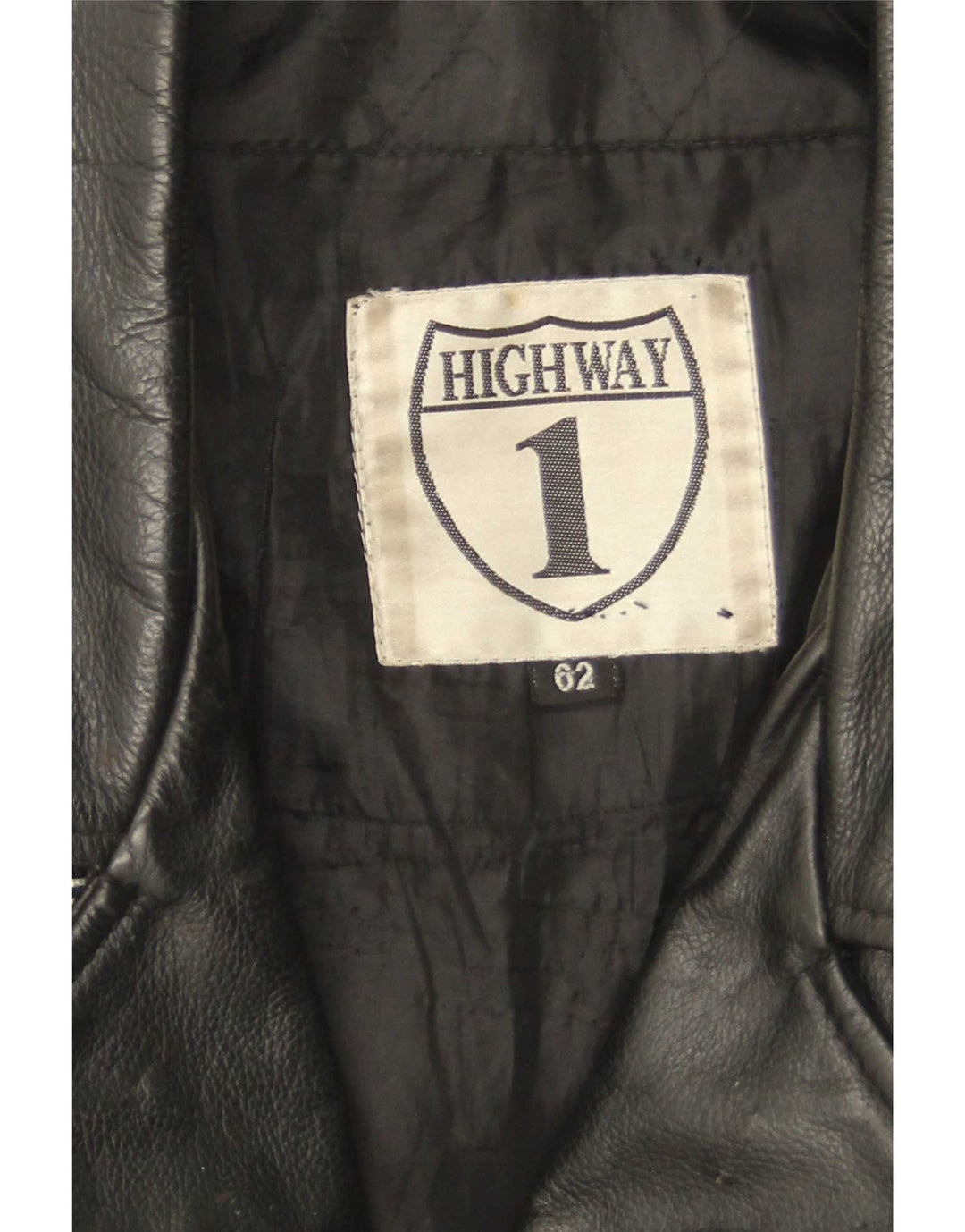 Highway 1 Jachetă motociclist din piele pentru bărbați Mărimea 62 4XL Piele neagră