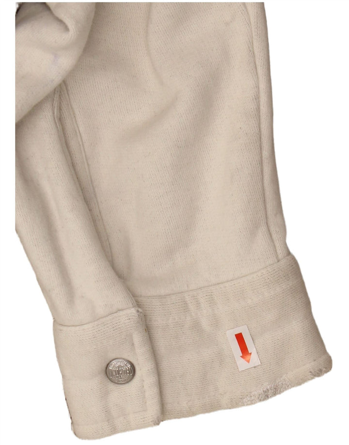 Jachetă bomber cu grafică pentru bărbați VINTAGE UK 44 2XL Lână cu dungi bej