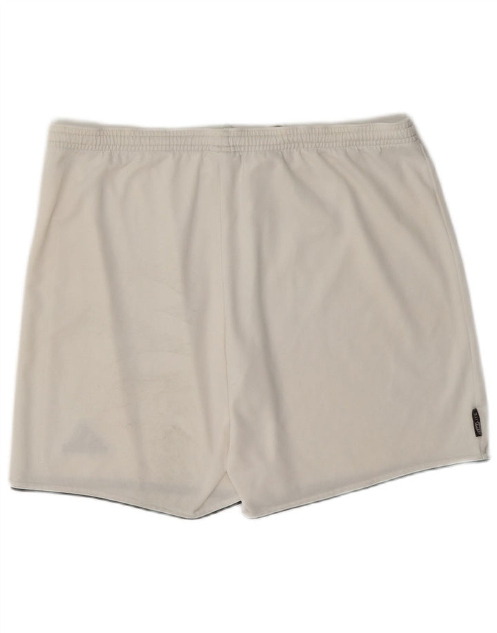 Pantaloni scurți sport pentru bărbați Adidas Climalite, poliester alb mediu