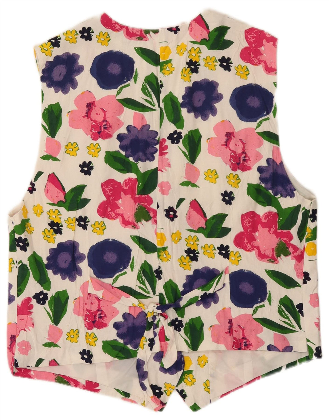 Vestă de damă Regina EU 40 Viscoză Florală Albă Medie