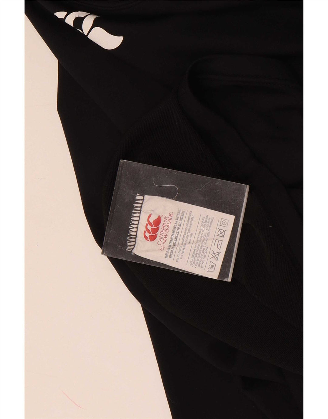 Top grafic Canterbury pentru bărbați, cu mânecă lungă, nailon mic, negru